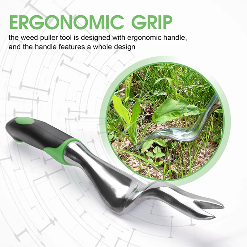 

4 шт., инструмент для вытаскивания трав с эргономичной ручкой