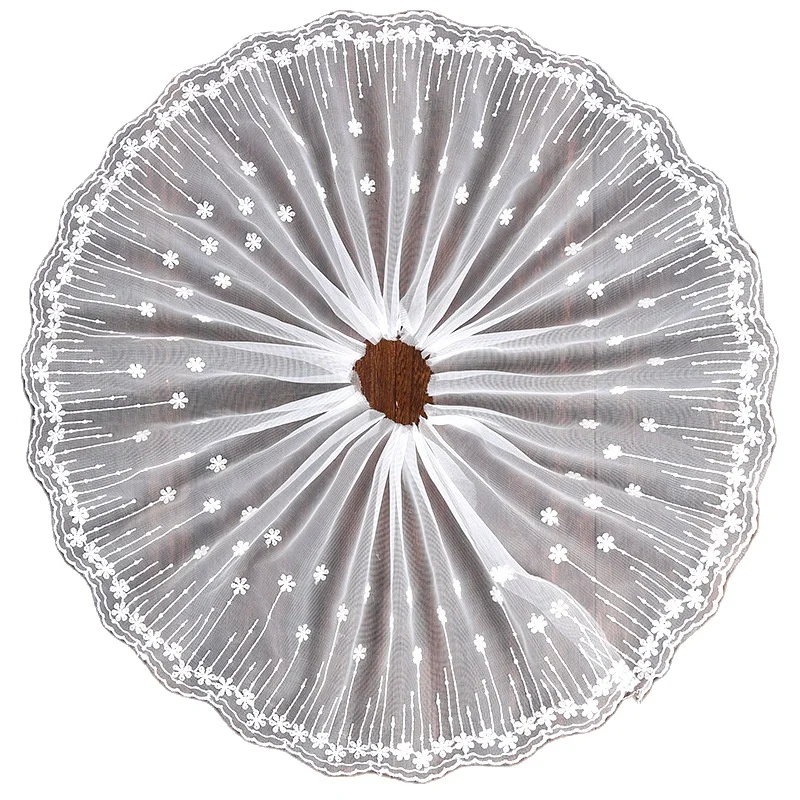 1Yards Cheap Embroidery Cord Lace Fabric Sewing Crafts 20cm White Ribbon Doll Accessories Laces For Clothes Guipure LW23 - купить по