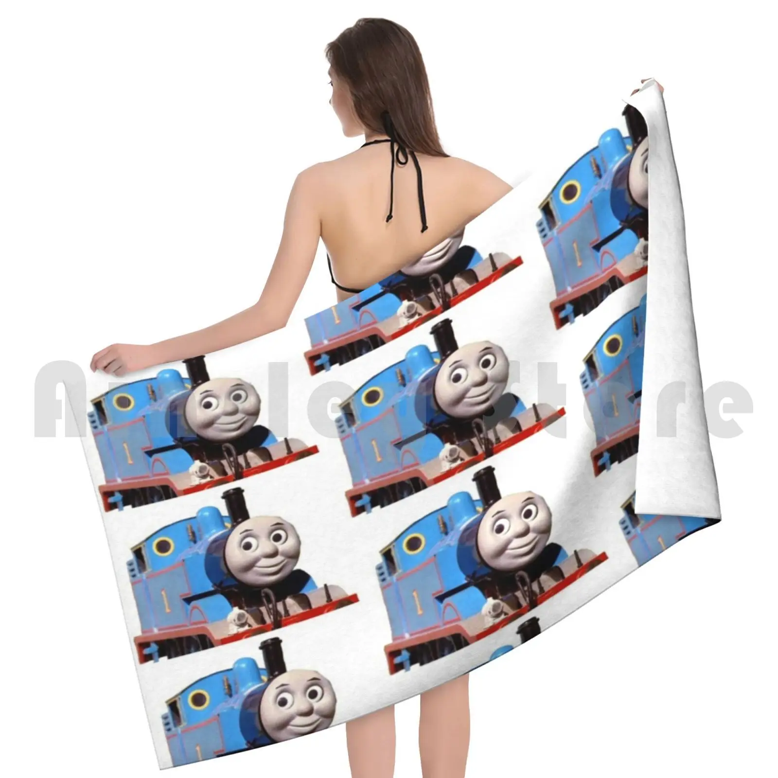 Изготовленное на заказ полотенце Thomas The Tank Engine (оригинал) банное поезд Детские