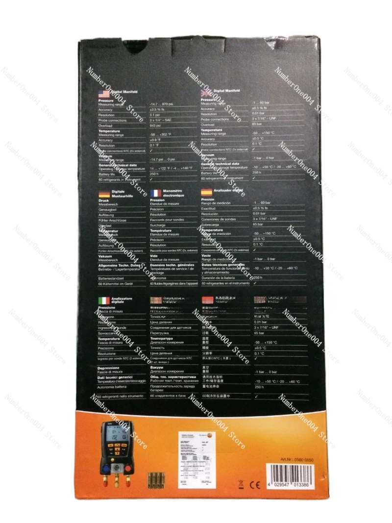 Применимо к производителям с цифровым Testo 549 0560 0550 60 холодильными веществами