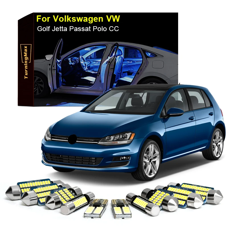 For Volkswagen VW Golf 4 5 6 7 MK4 MK5 MK6 MK7 Jetta Bora Vento Passat B5 B6 B7 B8 CC Polo Canbus Vehicle LED Interior Light Kit