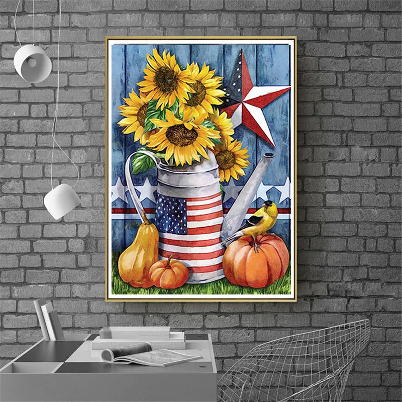 5D алмазная живопись сделай сам с американским флагом вышивка мозаика крестиком