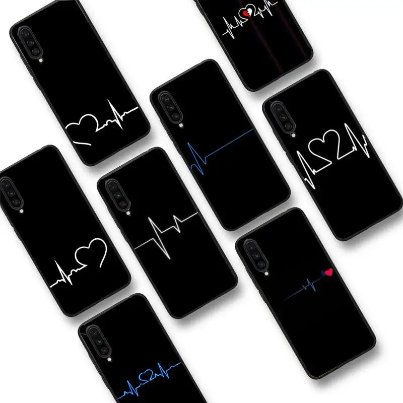 

Electrocardiogram with love Phone Case for Samsung S20 lite S21 S10 S9 plus for Redmi Note8 9pro for Huawei Y6 cover