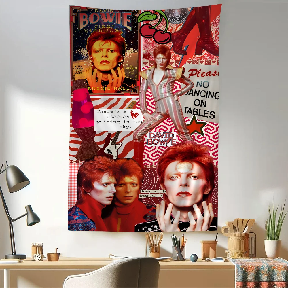 Британский рок-певец Дэвид_Б-Бауи гобелен современный европейский ретро