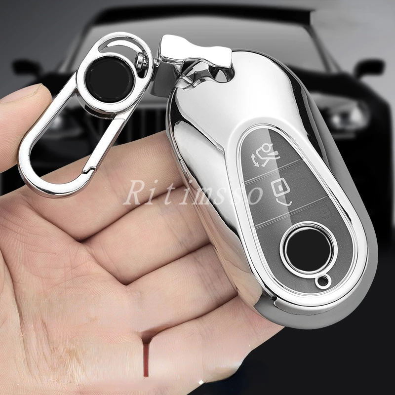 Новый Красочный ТПУ чехол для автомобильных ключей с полным покрытием Mercedes Benz 2021