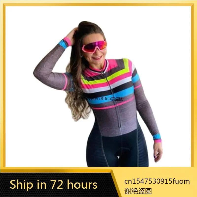 

Cycling Jersey Women Long Sleeve Summer Bike Maillot Triathlon Jumpsuit Wear Mtb Clothing Bicycle Shirts Customize ycle Kit