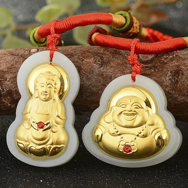 

Hetian jade precious stone Guanyin Buddha pendant