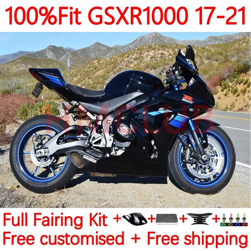 

OEM K17 For SUZUKI GSXR 1000 CC GSX R1000 GSXR1000 2017 2018 2019 2020 2021 gloss black GSXR-1000 17 18 19 20 21 Fairing 12No.27