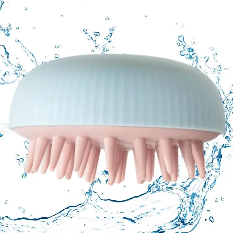 

Shampoo Brush Scalp Care Hair Brush With Soft Flexible Silicone Bristles Portable Deep Clean Hair Washing Brush For Hair Care