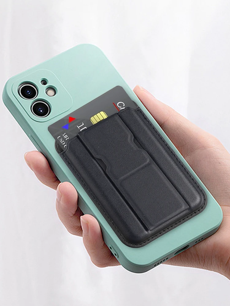 Магнитный Чехол-кошелек Для iPhone 14/13/12 Pro Max Совместимый С MagSafe Держатель Карт Со