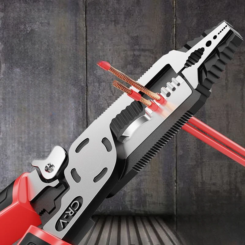 

9 In 1 Multifunctional Electrical Strippers Tiger Needle-nose Electric Pliers for Pressing Network Cables and Wire Pulling Wires