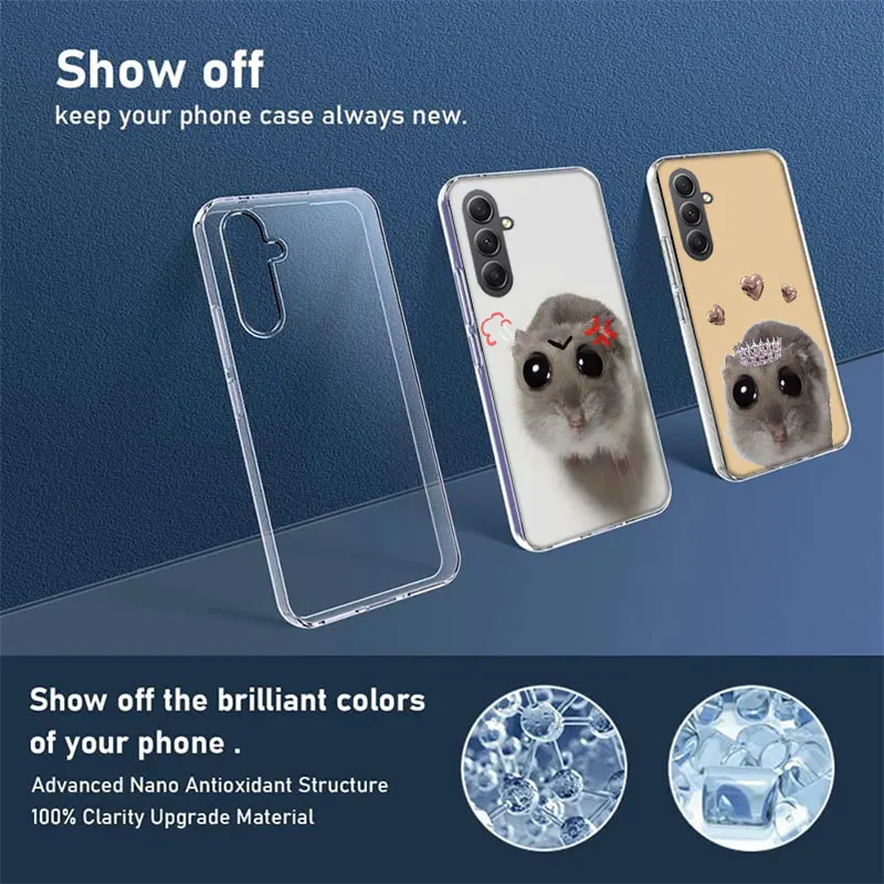Фото Телефон Funny Sad Hamster Meme для Samsung A15 A25 A35 A55 A71 A51 Galaxy S9 S8 S10E A41 A31 A11 M12 M32 M30S M51 M52 J8 J6 J4 Plu №3