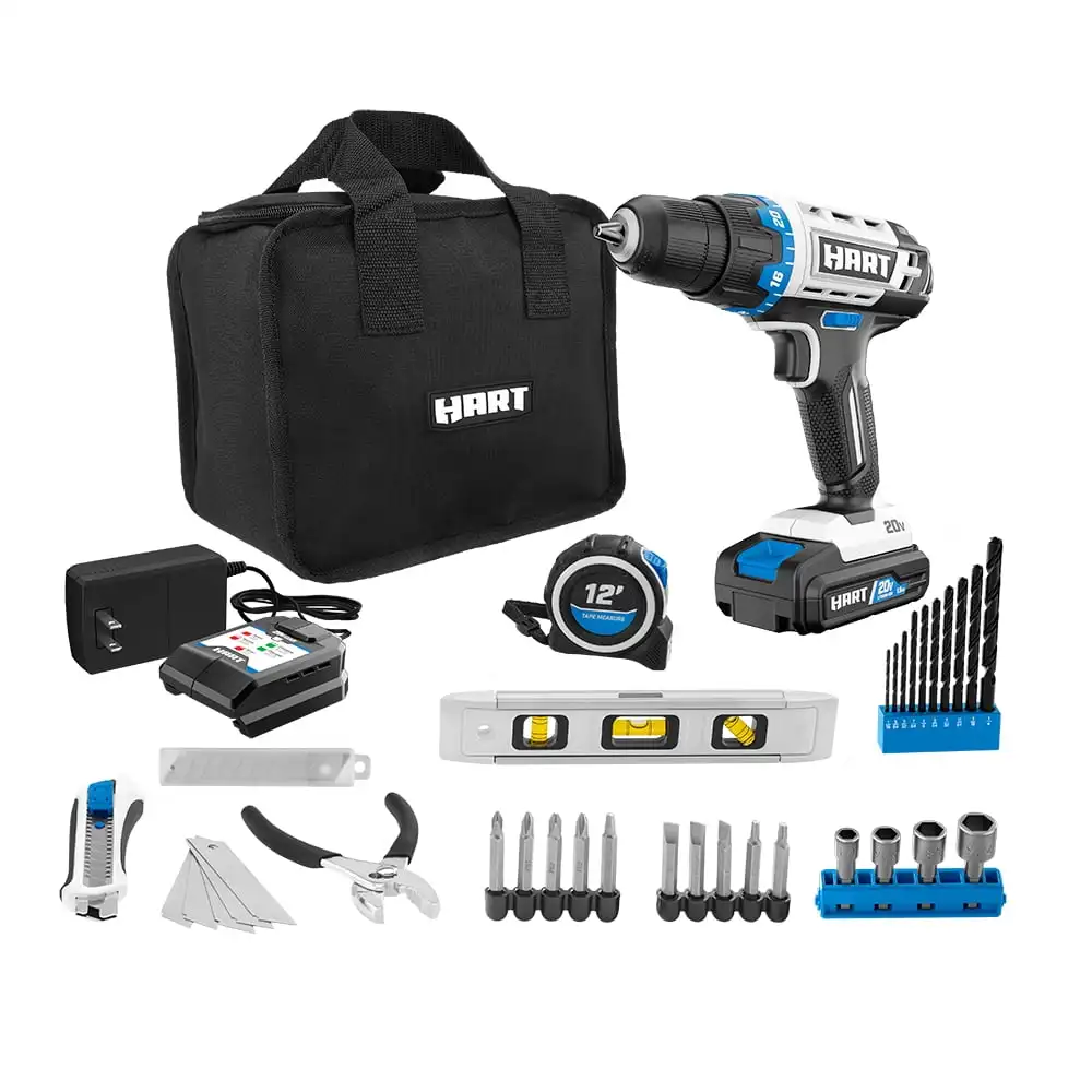 

20-Volt Cordless 36-Piece Project Kit, 3/8-inch Drill/Driver and 10-inch Storage Bag, (1) 20-Volt 1.5Ah Lithium-Ion Battery