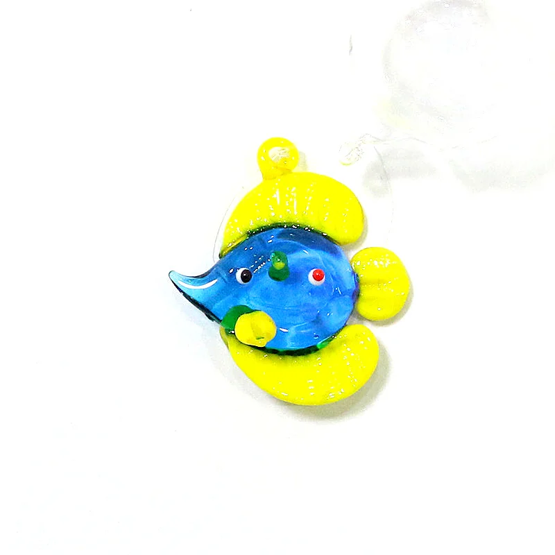 

Colorful Floating Glass Tropical Fish Tiny Statue Pendant Aquarium Decor Supplies Hanging Cute Sea Animal Mini Figurine Ornament