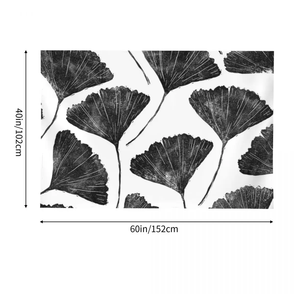 Гинкго билоба линорез узор в виде листьев гобелен декор для спальни комнаты