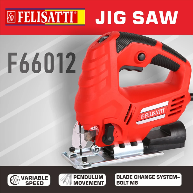 Felisatti F66012 Jigsaw Electric Jig Saw Adjustable Woodworking Power Tool
