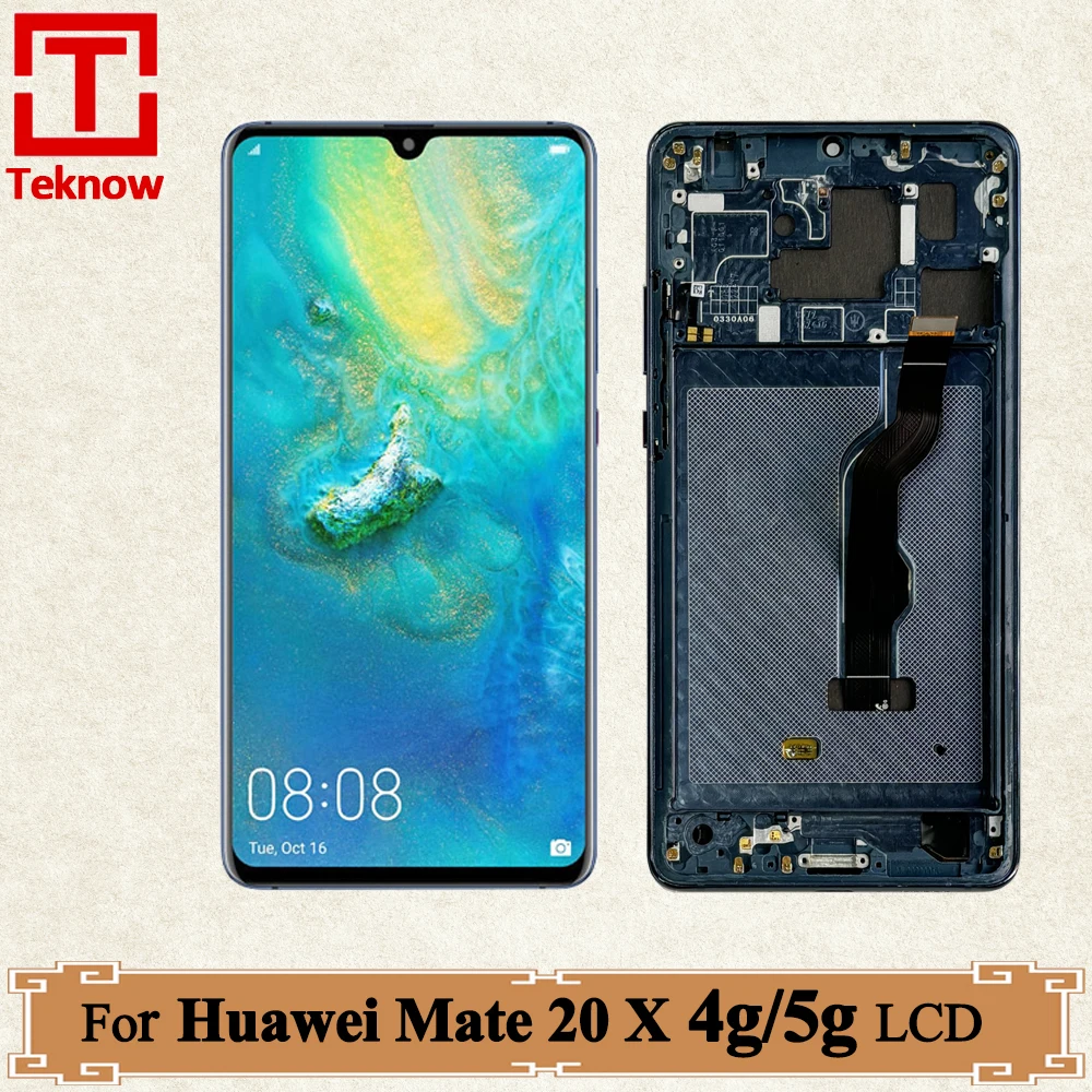 wa 7 2" OLED для Huawei Mate 20 X Wyświetlacz LCD EVR-L29 EVR-AL00 EVR-TL00 Zespół digitizera ekranu dotykowego do 20X Wymień