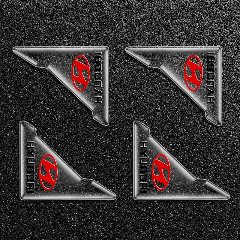 

4 шт., автомобильные товары, дверная ручка, дверная угловая защитная пленка, наклейка для Hyundai Santa Fe Sonata Solaris Azera Creta I30 Ix