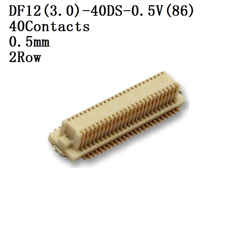 HIROSE-Conector DF12-3.0-40DS-0.5V Connector, Header, 0.5 mm, 2 Row, 50 Contacts Gold Plated Contact Connector 20 unids/lote