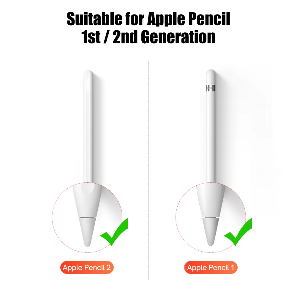 

2022 Trend pencil tip Double Layer 2B & HB & Thin Tip & Transparent Nib For Apple Pencil 1st 2nd Generation Nib iPad Stylus Pen