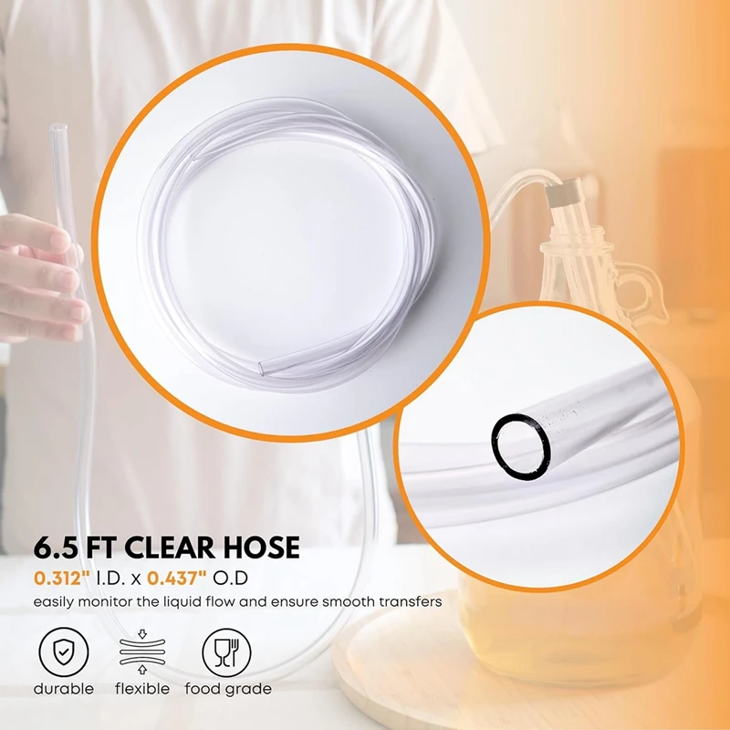 Автоматический сифон 6 5 дюйма с зажимом футов шланг для розлива набор пищевыми