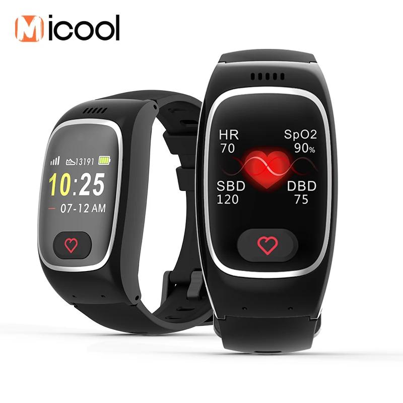 

2023 Smart Watch Men Heart Rate Blood Pressure Monitor IP67 Waterproof 2-way Call SOS Call Phone Smartwatch for Elderly People