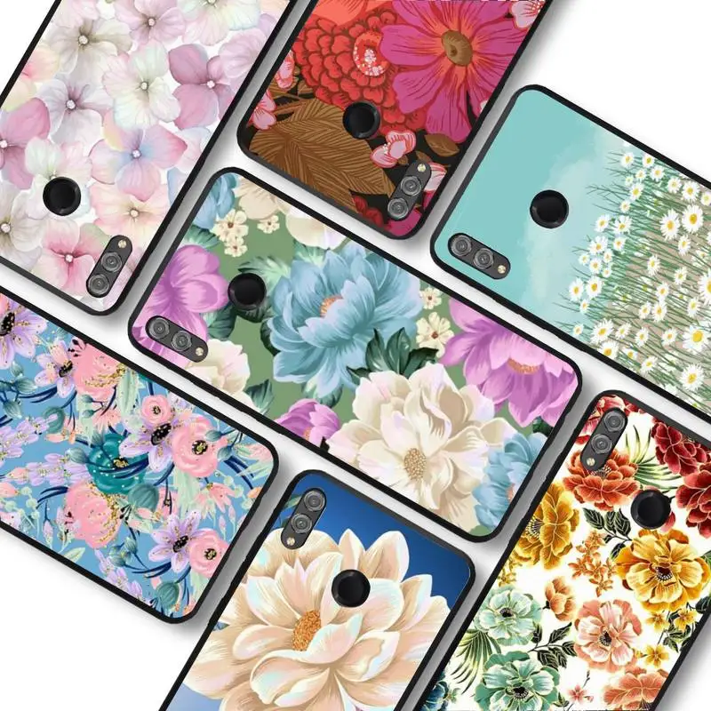 

RuiCaiCa Flower Art Phone Case for Samsung A51 A30s A52 A71 A12 for Huawei Honor 10i for OPPO vivo Y11 cover