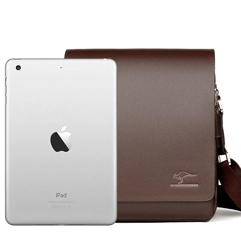 New Business Men's Shoulder Bag Genuine Leather Crossbody Bag Retro Hanging Bag PU Leather Large Capacity Fashion Crossbody Bag