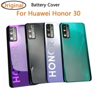 6 53 original new back glass case housing for huawei honor 30 battery cover rear door with camera lens