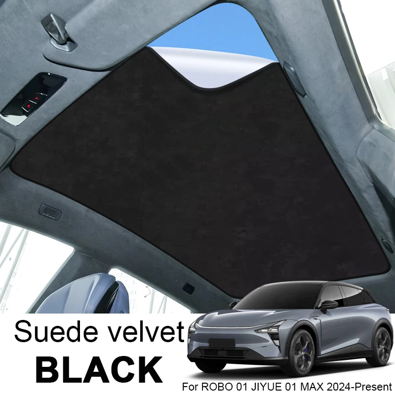 

Автомобильная замшевая ткань, электростатическая адсорбция, солнцезащитный козырек на крыше для Robo 01 JIYUE 01 MAX 2024-2026, теплоизоляция, автоаксессуар
