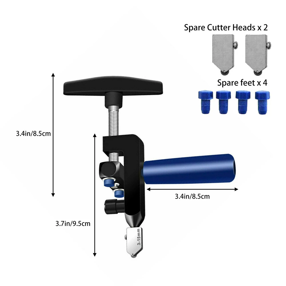 

1 Set 2 In 1 Ceramic Tile Glass Cutting Tool Portable Construction Cutter Breaker Tools Accessories Kit Renovation Tools