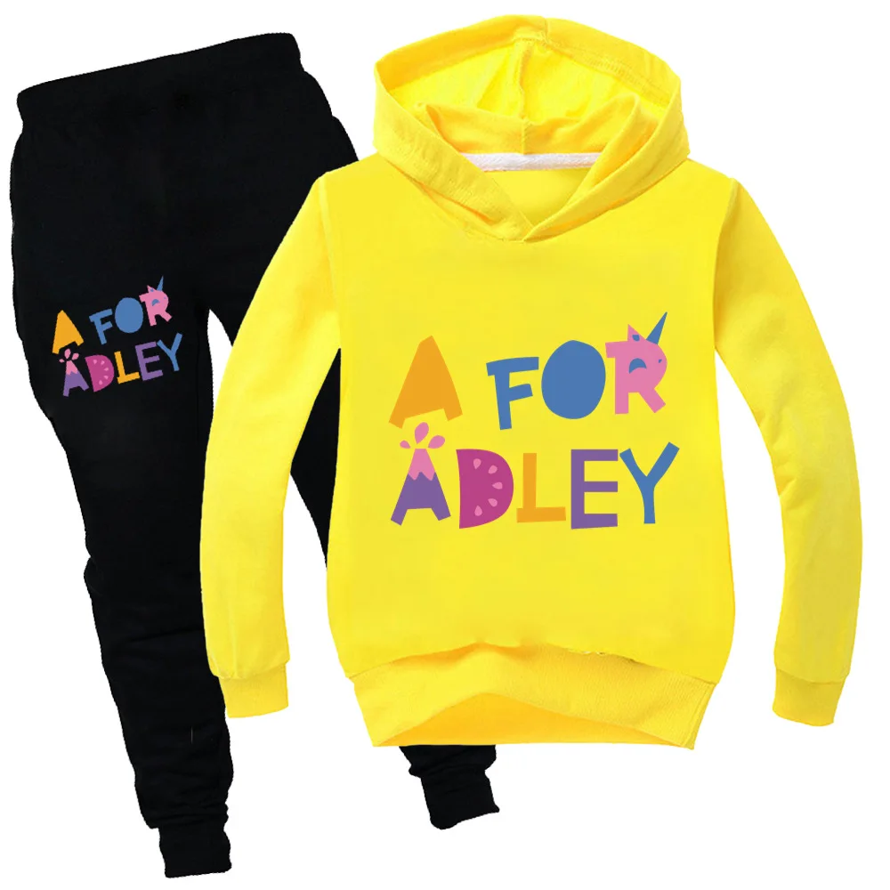 A for Adley Clothing Sets Children Birthday suit Boys Tracksuits Kids Sport Suits Hoodies Top +Pants 2pcs Set