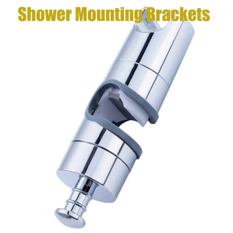 

Shower Bracket Shower Rail Holder Adjustable 20~25mm ABS Chrome Universal Shower Head Holder Replacement Bathroom Accessories
