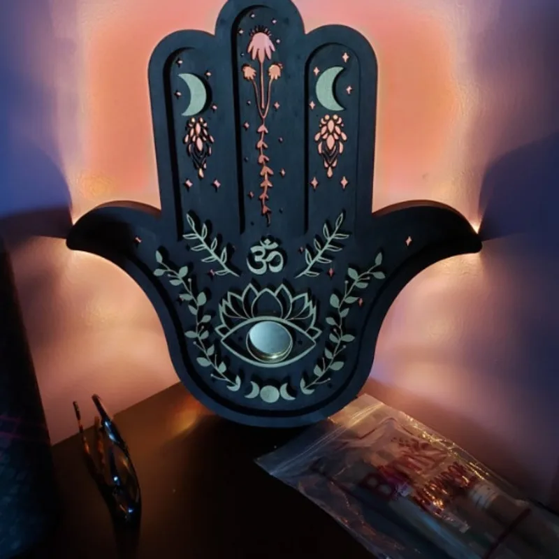 Настенный 3d-светильник Хамса 30 см в стиле ретро