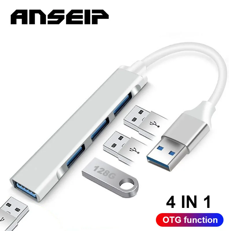 

ANSEIP USB C HUB 3.0 2.0 USB Type C 4 Ports Multi Splitter OTG Adapter For Xiaomi Lenovo Macbook Air Pro PC Computer Accessories