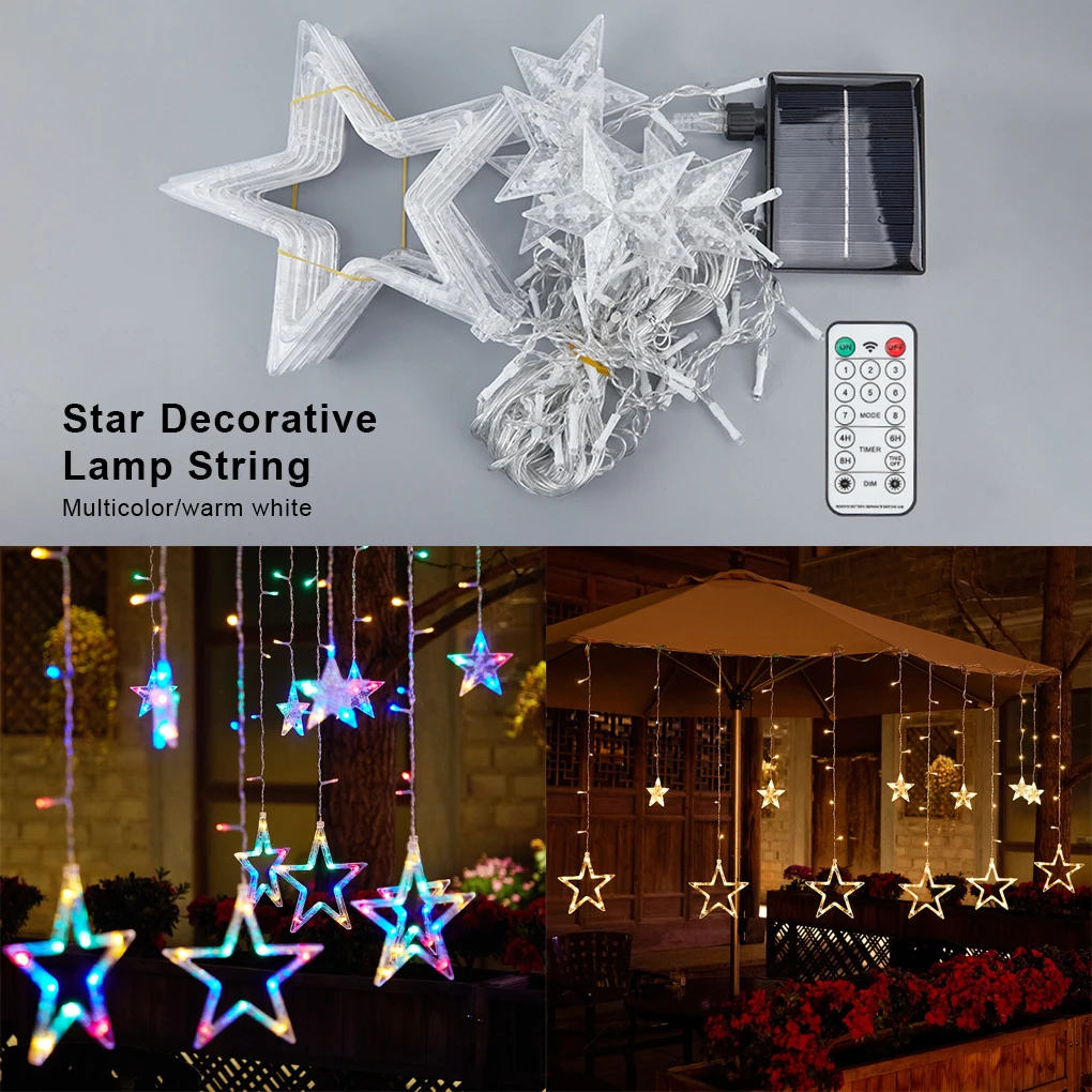 

Star Solar Copper Wire String Lights Garland Light Decorative Lighting Home Tree Wedding Party Year Ornaments Colorful