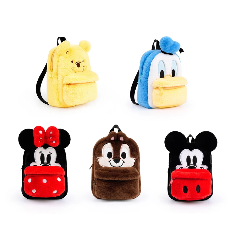

Милый плюшевый рюкзак с героями Диснея, Микки, Минни, Винни, Дональд, Дак, игрушки, рюкзак для детей, школьный рюкзак, подарок для детей на ден...