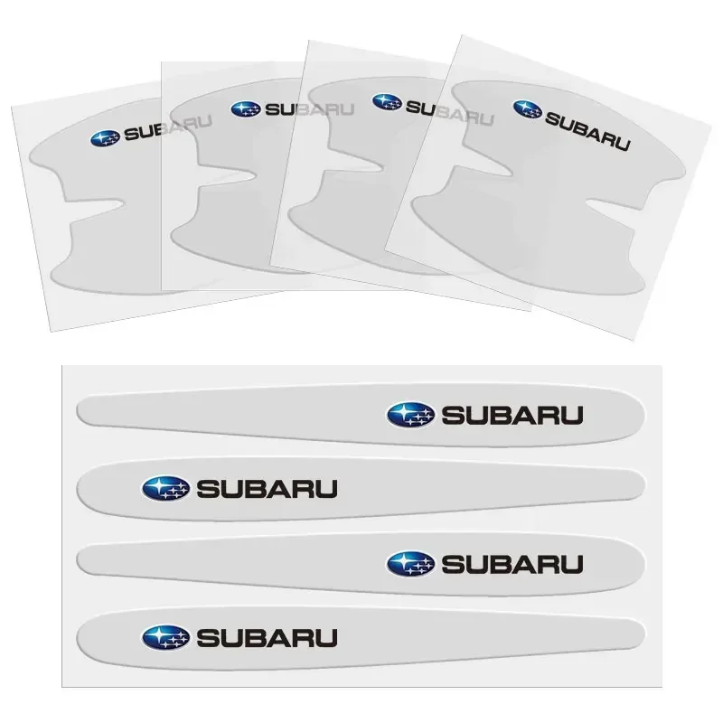 

Эмблема для Subaru STI Forester XV Outback Impreza Legacy WRX BRZ Tribeca 8 шт., декоративные наклейки на дверную ручку автомобиля, наклейка