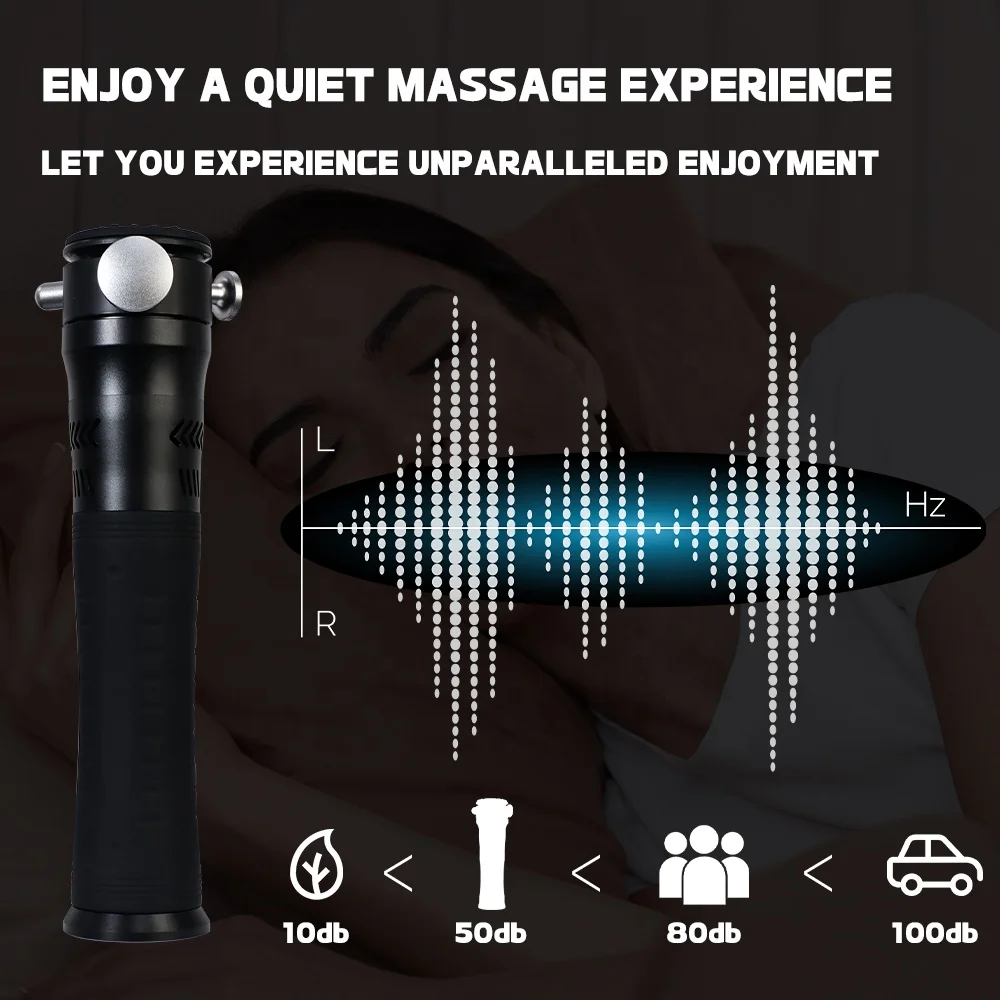 Пистолет для массажа мышц RRT с вибрацией бесшумный Массажер глубоких тканей и