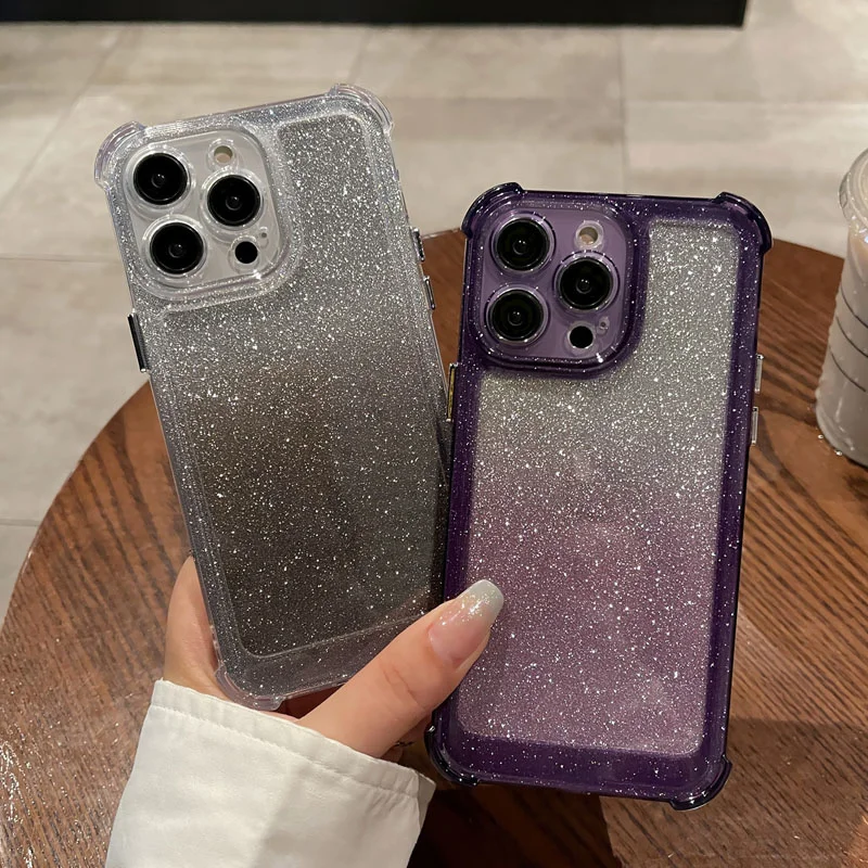 

Luxury Laser Glitter Paper Clear Phone Case For iPhone 14 Pro Max 13 12 11 Pro Max X XR XS Max 7 8 Plus Camera Protection Cover