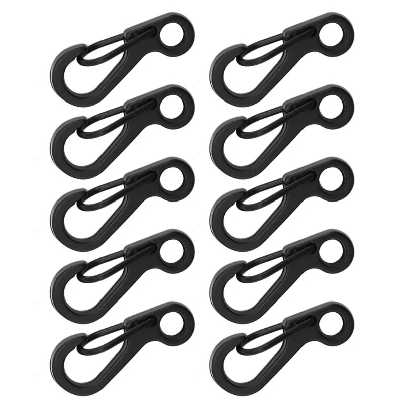 10 шт. брелок-карабин из алюминиевого сплава с застежкой-карабином небольшой