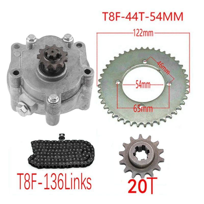

Clutch Drum Gearbox Sprocket With Chain For 33Cc 43Cc 49Cc Ty Rod II Karts Mini Moto Dirt Bike Scooter