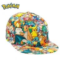 cartoon pokemon baseball cap pikachu hat adjustable pokemon cosplay hip hop kids girls boys anime figure toys gifts for children