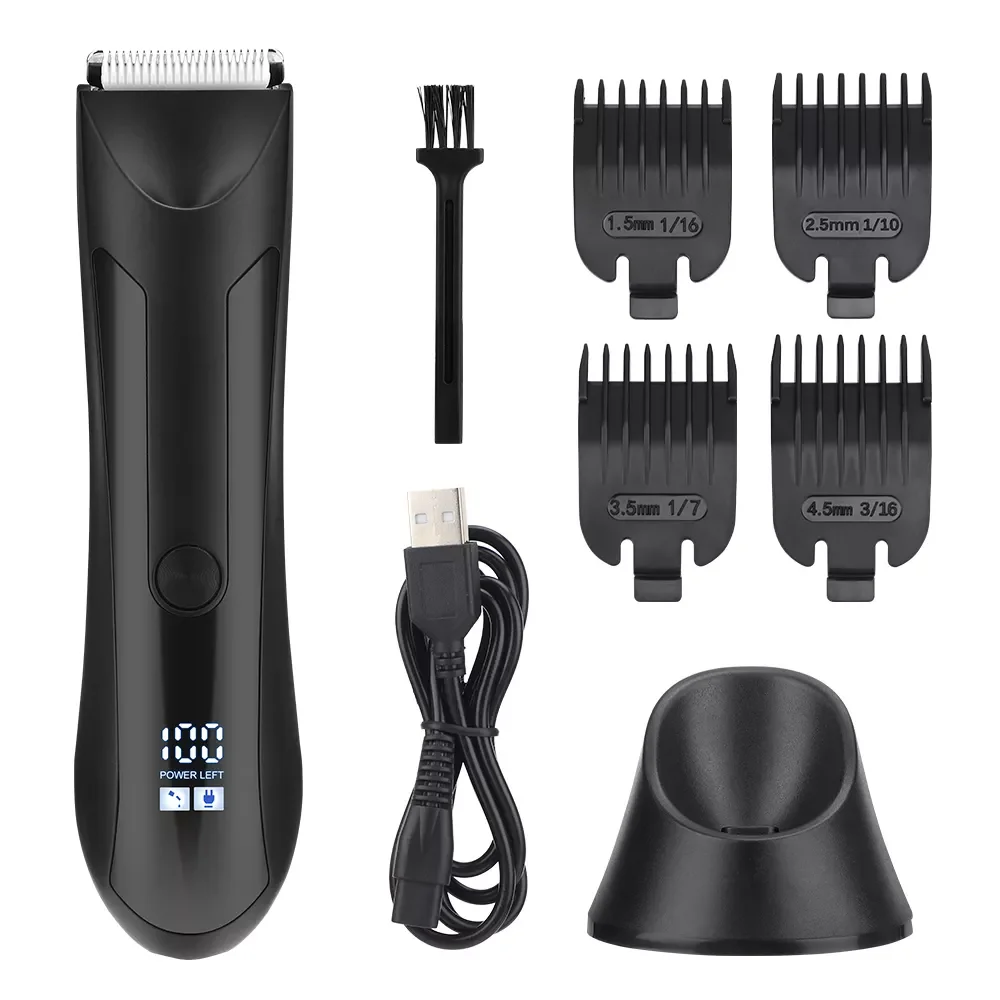 

Мужской триммер для волос с USB зарядкой и ЖК-дисплеем, машинка для стрижки тела для мужчин, эпилятор для зон бикини, Стрижка волос, Парикмахер...