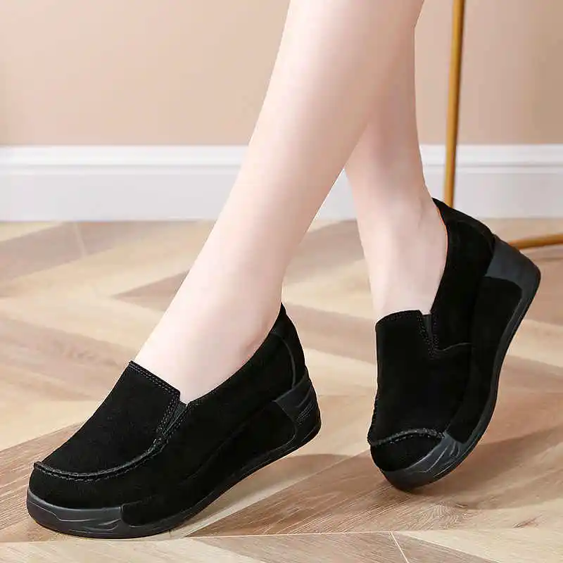 

Туфли женские на каблуке, кожаные, для скейтборда, тенниса