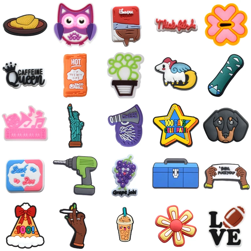 

Decorations for Crocs Shoes Accessories Girl Boy Men Shoe Charms Set Jeans Gifts Kids Packs Para Pins Women Charm Wholesale Bulk