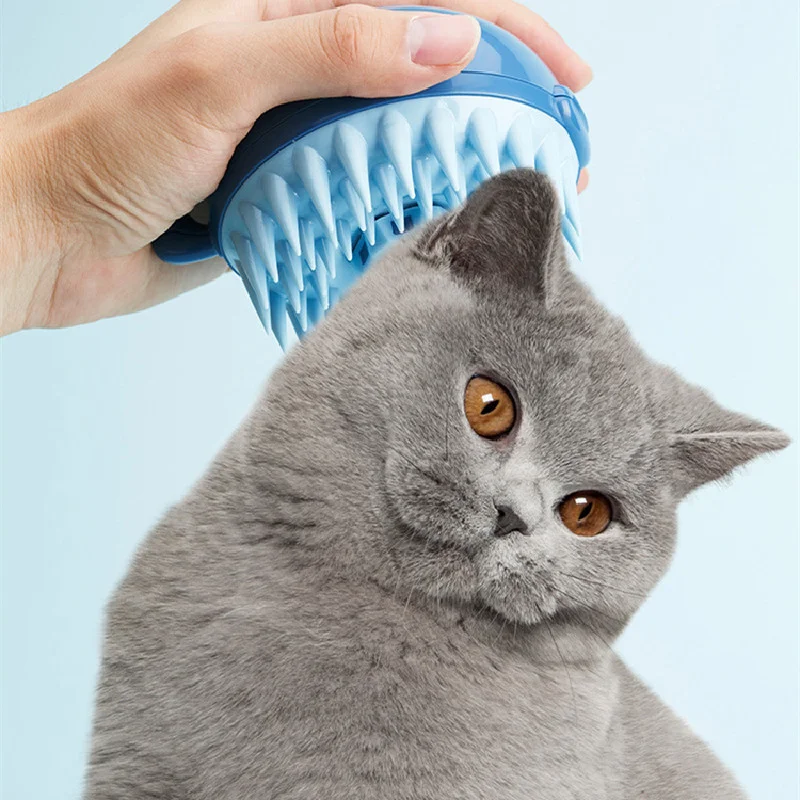 

Trendy Pet Dog Cat Grooming Bath Brush Massage Brush with Soap and Shampoo Soft Silicone Glove Dogs Cats Paw Clean Bath Tools