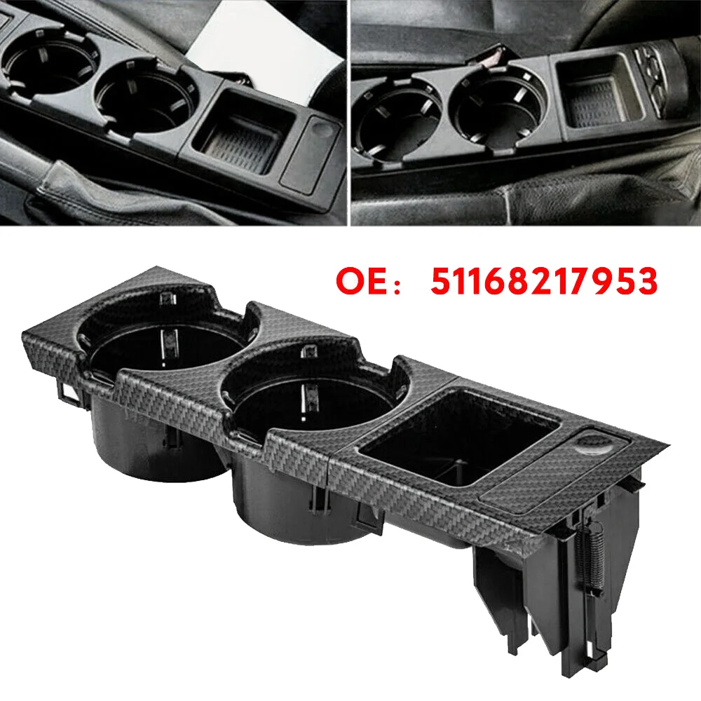 

51168217953 for-BMW 3 Series E46 318I 320I 98-06 Carbon Fiber Center Console Water Cup Holder Coin Storage Box