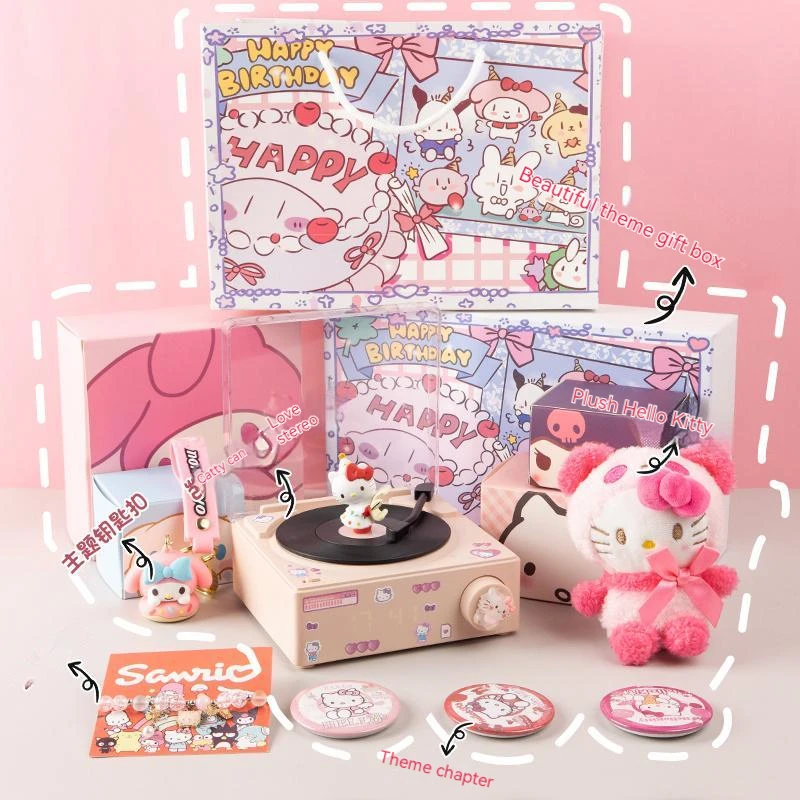 2023 Kawaii Sanrio My Melody Kuromi аниме беспроводной Bluetooth стерео Рабочий стол портативный