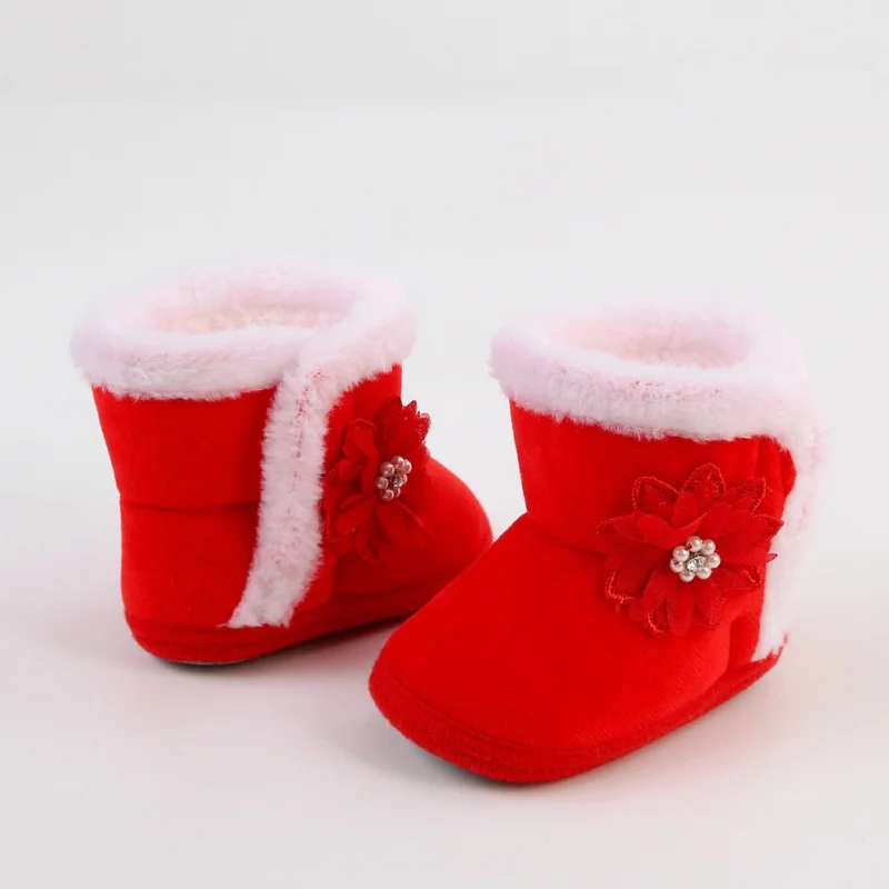 Теплые Зимние Ботильоны Для Малышей Унисекс С Цветочным Дизайном